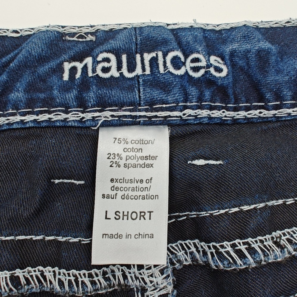 Maurices Bootcut Jeans Womens Large Short Dark Wash Stretch Denim Western - Picture 7 of 8
